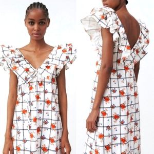 Zara Floral/ Plaid Dress